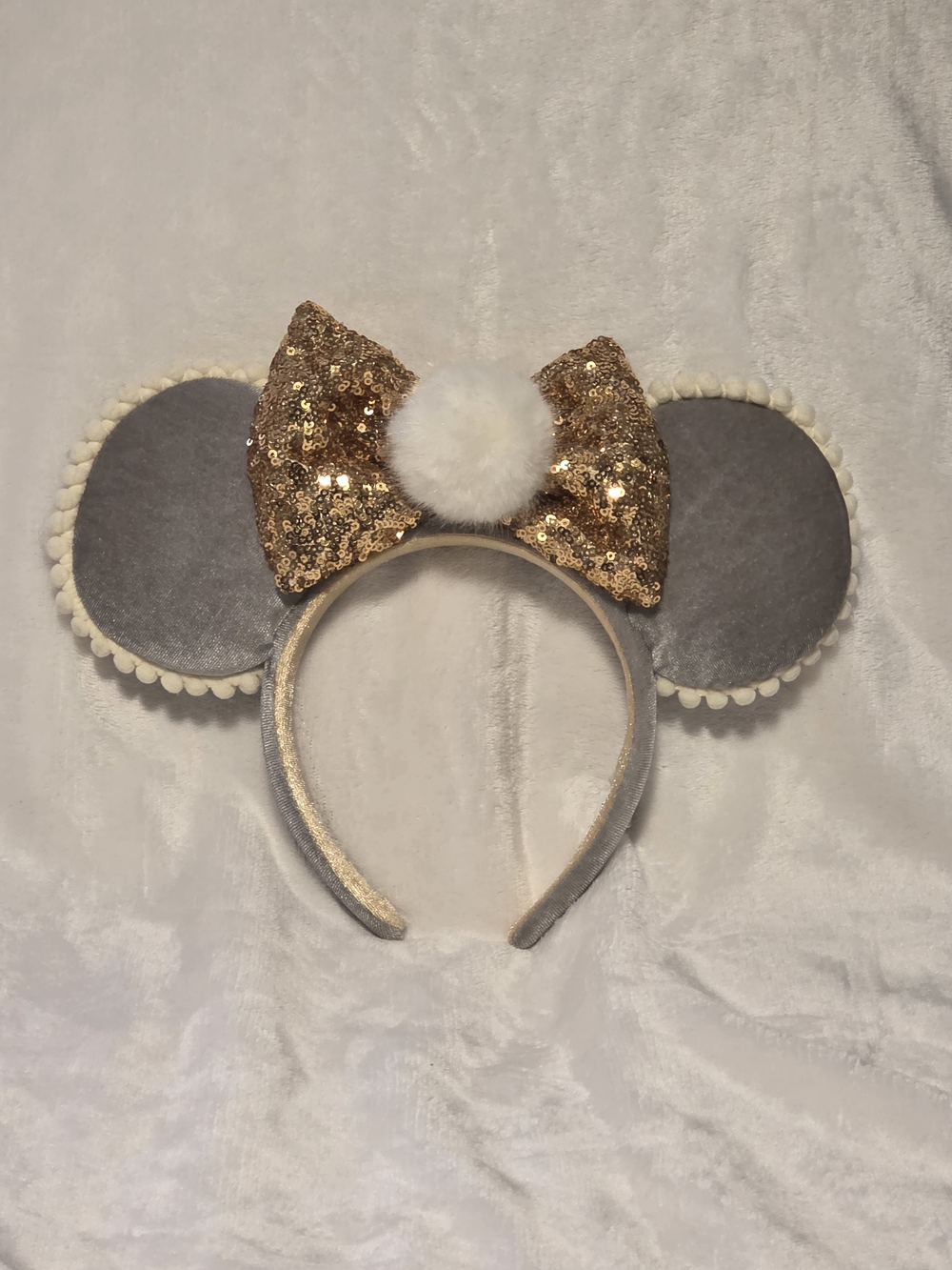Disney Sparkle Gold Bow Mouse Ear Headband